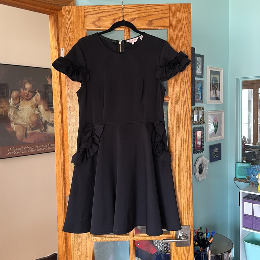Ted Baker London Luciee Dress TB 4 US 10 Large Black